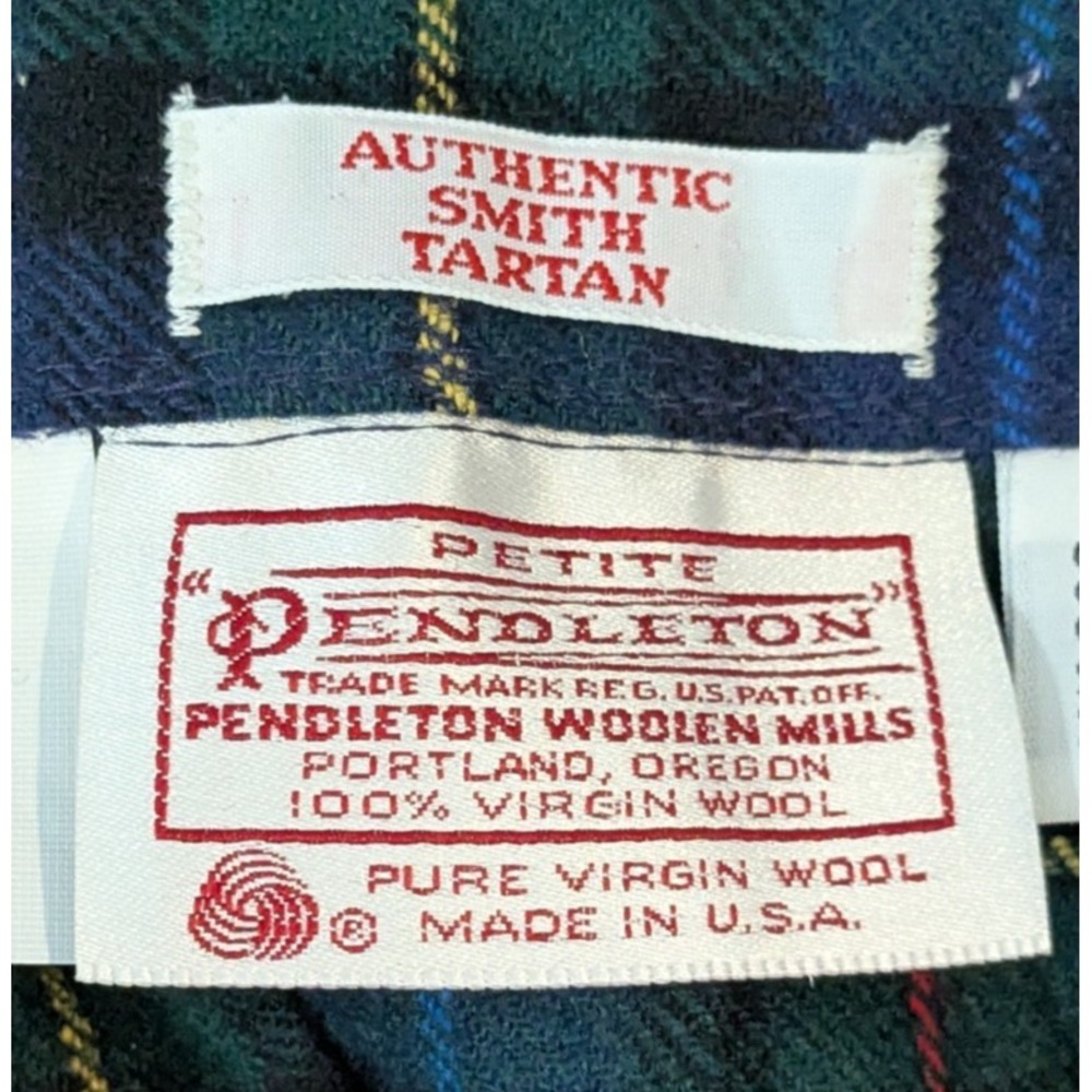 Vintage Pendleton Smith Tartan Plaid Pleated Skirt Dark Academia Preppy 29x29 - Picture 2 of 7